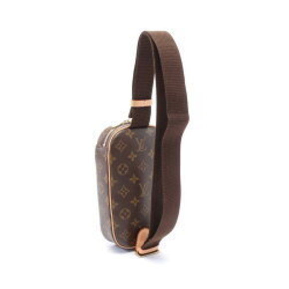 Louis Vuitton Pochette Ganju Waist Bag Body Leather Monogram Brown - Picture 2 of 7